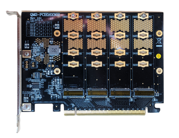 DELOCK PCIe x16 Karte zu 4 x intern NVMe M.2 Key M QM2-PCIE16XB02 Bifurcation